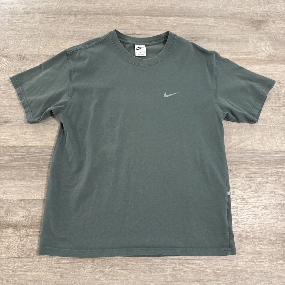Nike Shirt Shoe Shop Bowerman Drive Men’s Green Large Cotton Mesh Pocket Tee